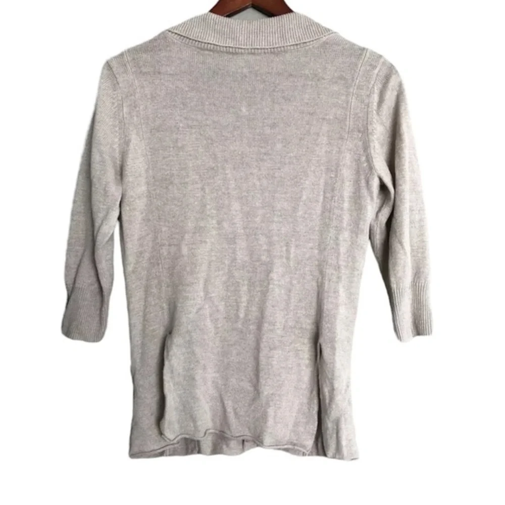Eileen Fisher Small Brown Linen Cardigan EUC - Picture 3 of 3
